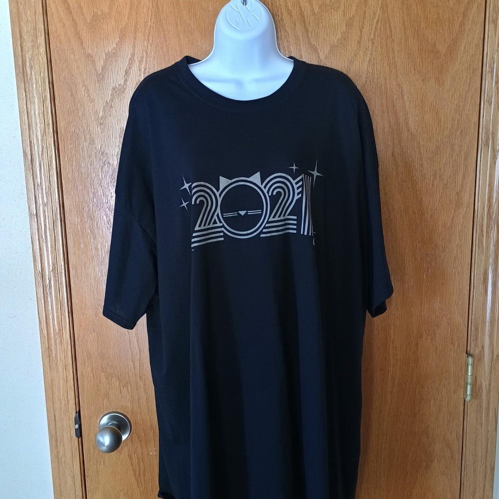 Cat Lady Box Black 2021 Cat Graphic T-Shirt 3XL Port & Company Core Blend Tee